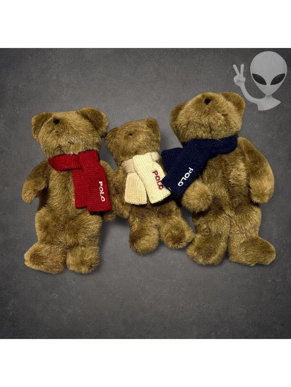 Polo Ralph Lauren The Bears That Care 2001 Vintage Plush Teddy Bear Set of 3